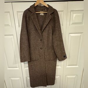 Women’s KITH long coat - Brown herringbone M